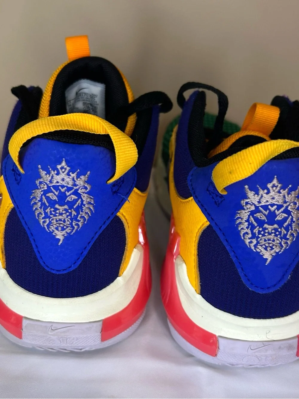 Nike Kids LeBron Multicolor Sneakers - Blue, Yellow, Green, Pink
